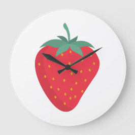 Grande Relógio de Muro de Morango