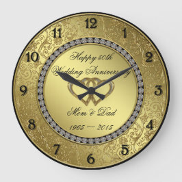 Grande Relógio de Muro do Ouro Clássico