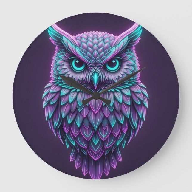Grande Relógio de Muro Místico - Desenho Fantástico Elega (Frente)