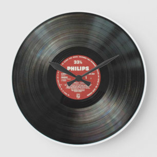 Grande Relógio de Muro Retro Vinil - Ofertas Escolhidas d