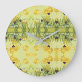 Grande Relógio de Na moda com Corações Roxos