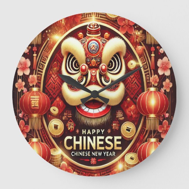 Grande relógio de novo ano chinês (Frente)