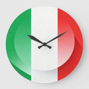 Grande Relógio de Parede com Bandeira Italiana Mod
