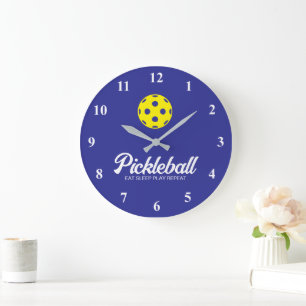 Grande relógio de parede de esportes de pickleball
