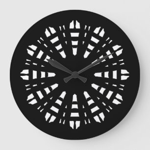 Grande Relógio de Parede, um elegante design branco preto
