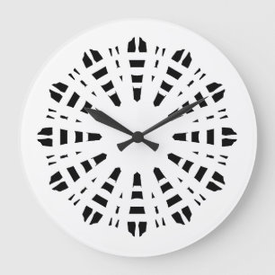 Grande Relógio de Parede, um elegante design branco preto