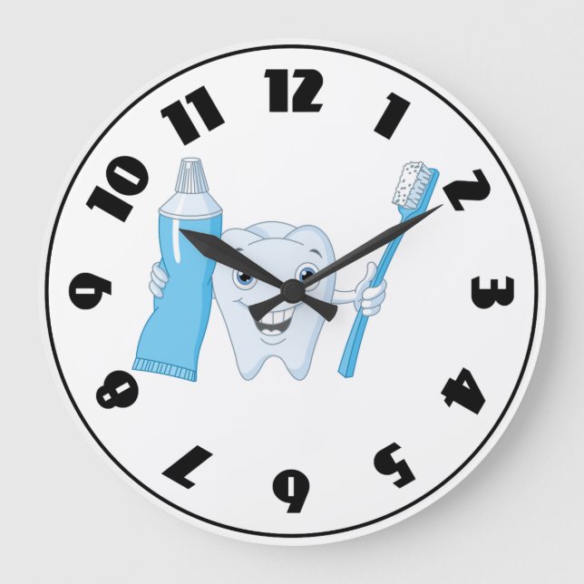 Grande Relógio De Pincel Dente E De Dente (Frente)