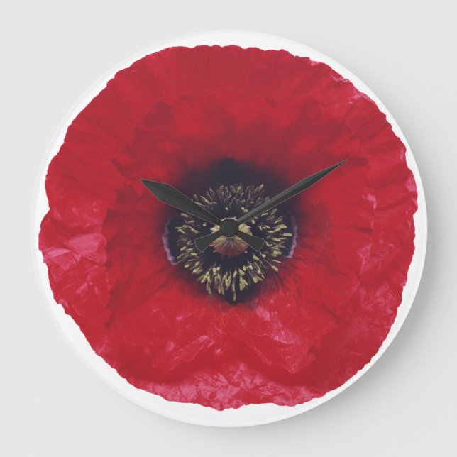Grande Relógio de Poppy Vermelho (Frente)