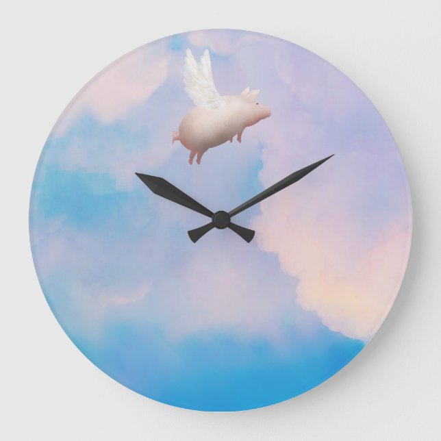 Grande relógio de porco voador (Frente)