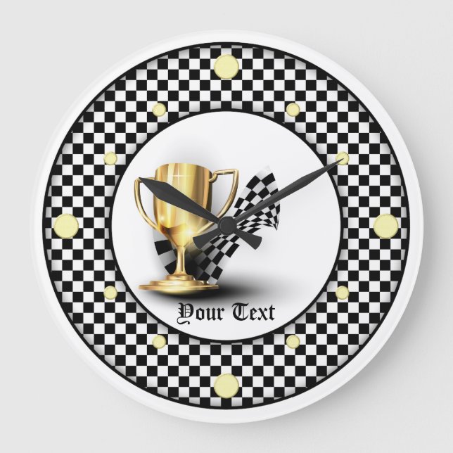 Grande Relógio de Primeira Parede do Troféu Personalizado (Frente)