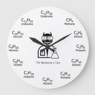 Grande Relógio de Química Orgânica - Branco