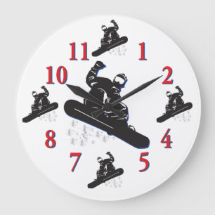 Grande Relógio de Snowboarder - É tempo de Snowboarder
