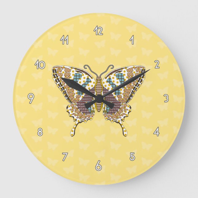 Grande Relógio de Swallowtail Aztec (Frente)