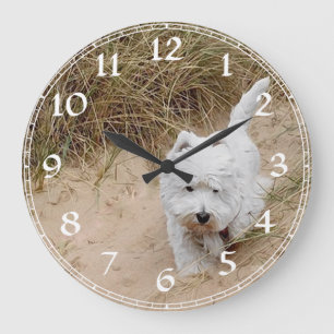 Grande Relógio de Terrier Branco de West Highland