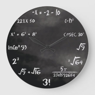 Grande Relógio de Teste de Matemática (Personalizado)