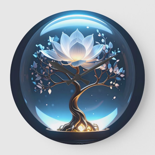 Grande Relógio de Tranquilidade do Lotus Globe (Frente)