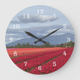 Grande Relógio de Tulipas de Skagit Valley Washington Art