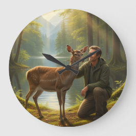 Grande relógio de veado da floresta