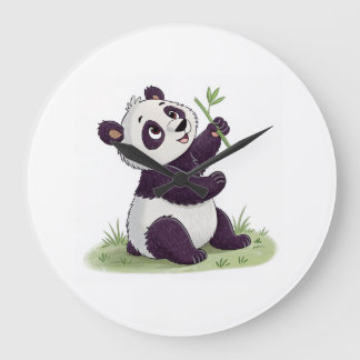 Grande Relógio do Amante de Panda | Decoração Divertida d