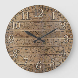 Grande Relógio do Designer de Hieroglifos Egípcio Antigo