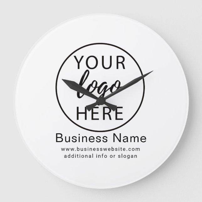 Grande Relógio do logotipo comercial personalizado (Frente)