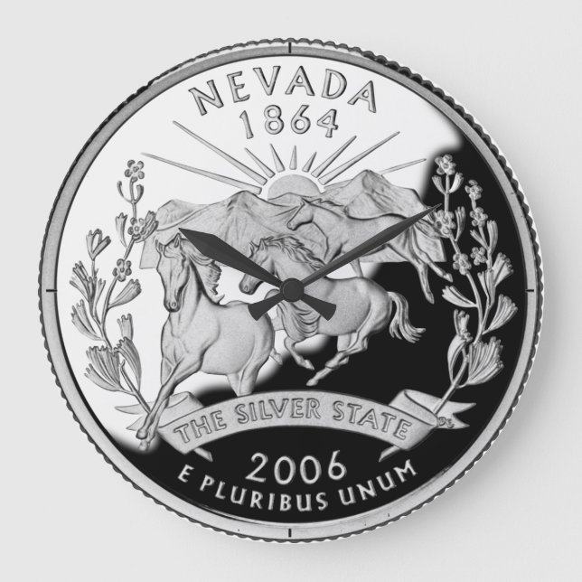 Grande Relógio do Quarto Estado de Nevada Faux (Frente)