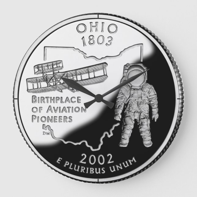 Grande Relógio do Quarto Estado de Ohio Faux (Frente)