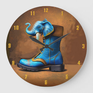 Grande Relógio do Steampunk Elephant Boot