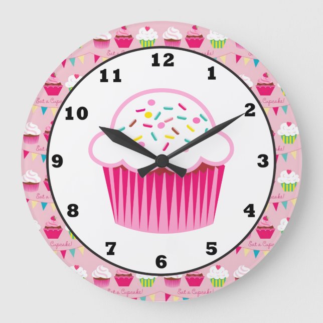 Grande Relógio do Sweet Cupcake Fun (Frente)