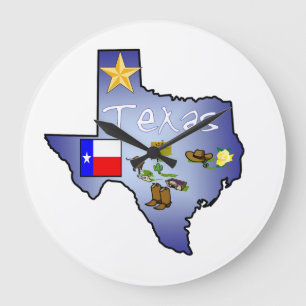 Grande Relógio do Texas Wall
