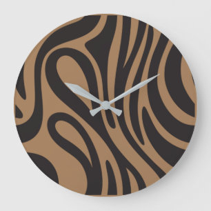 Grande Relógio Efeito Zebra Africano. Natureza e minimali