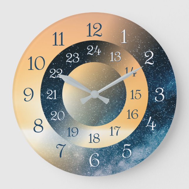 Grande Relógio exclusivo e atrativo de 24 horas (Frente)