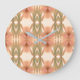 Grande Relógio Floral De Tulip Com Verde E Coral