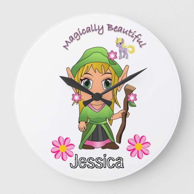 Grande Relógio Floral Magnífico (Frente)