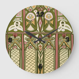 Grande Relógio inspirado em vidros manchados de Artes e A