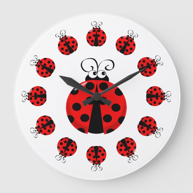 Grande Relógio Ladybug (Frente)