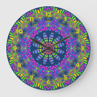 Relógio Mandala - neon 2
