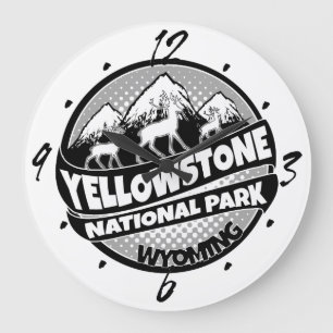 Grande Relógio negro do Parque Nacional do Yellowstone Wy
