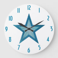 Relógio 'numérico' da Estrela Azul branco redondo