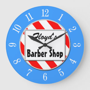 Grande Relógio Personalizado Azul Branco Retroativo Compr