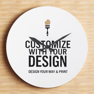 Grande Relógio Personalizado de Empresa Minimalista Perso