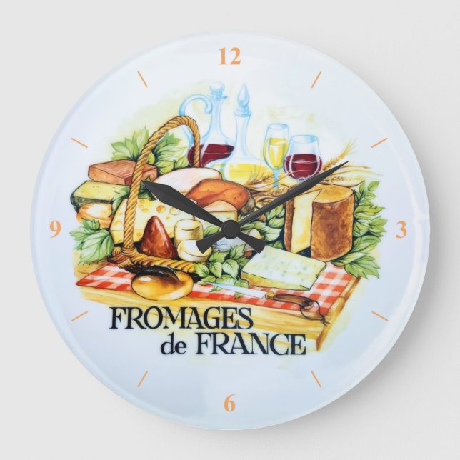 Grande Relógio Pizza. Queijos Da França (Frente)