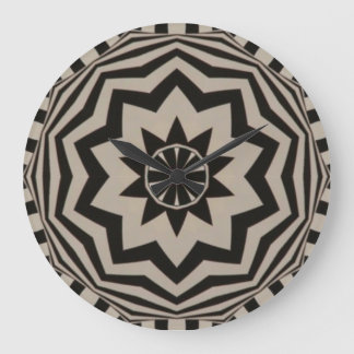 Grande Relógio Preto e Branco com Gráfico Negrito