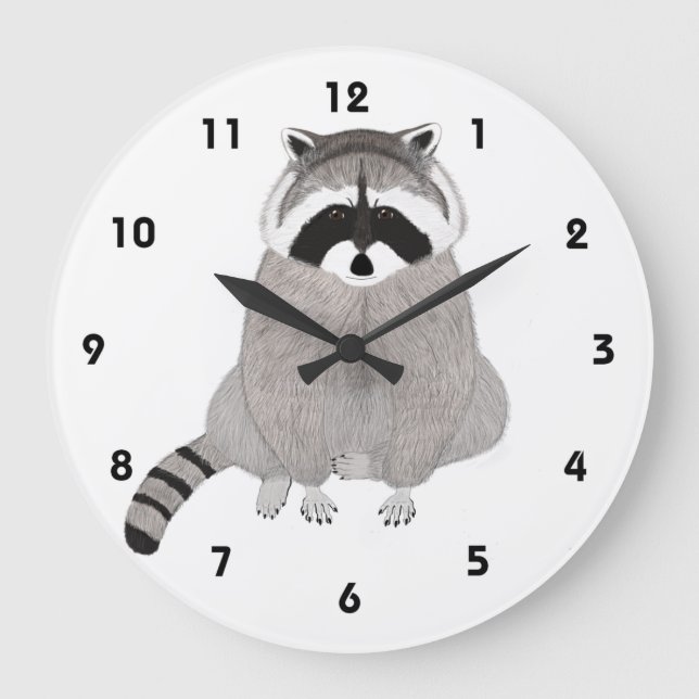 Grande Relógio Raccoon (Frente)