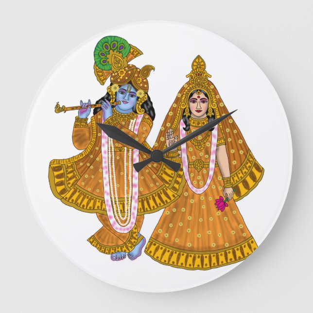 Grande Relógio Radha Krishna (Frente)
