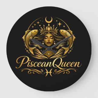 Grande Relógio Rainha Pisciana de Luxo