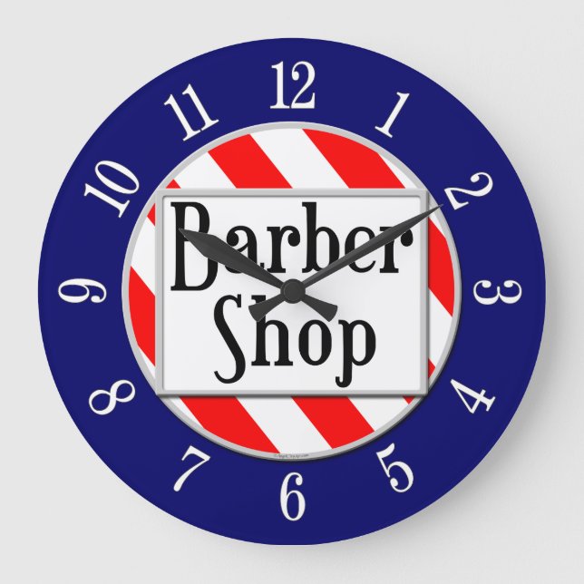 Grande Relógio Retroativo Compre de Barber Vermelho, Bran (Frente)