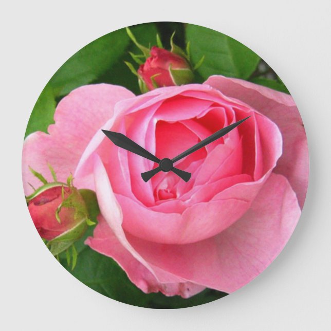 Grande Relógio Rosa Rosa bonito (Frente)