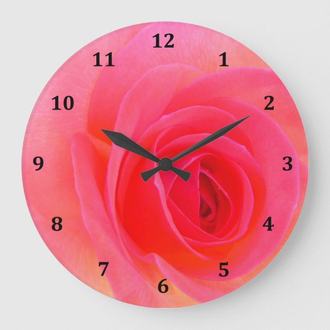 Grande Relógio Rosa Vermelho e Rosa Rosa Rosa Rosa Rosa (Frente)
