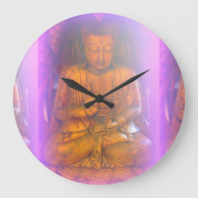 Grande relógio roxo aura buddha (Frente)